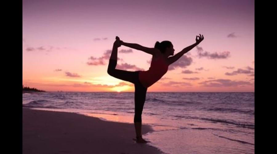 Practice yoga in paradise